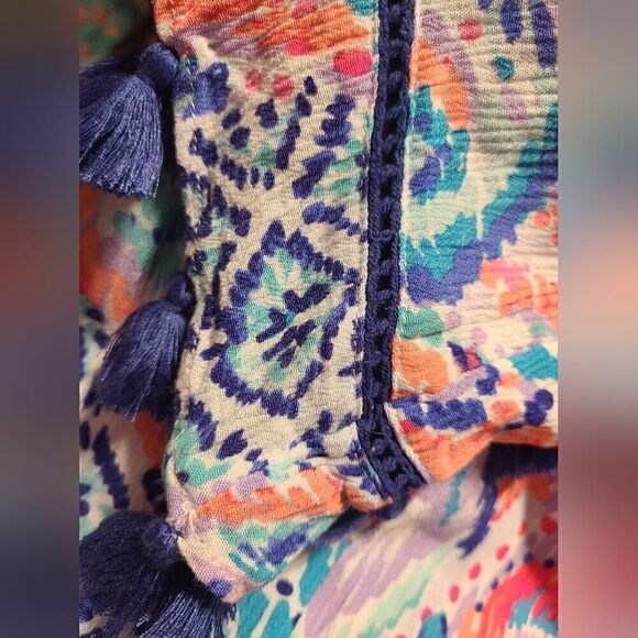 Lilly Pulitzer "Joelle" Off The Shoulder Tunic Dress, Printed Smocked | L - Picture 9 of 9